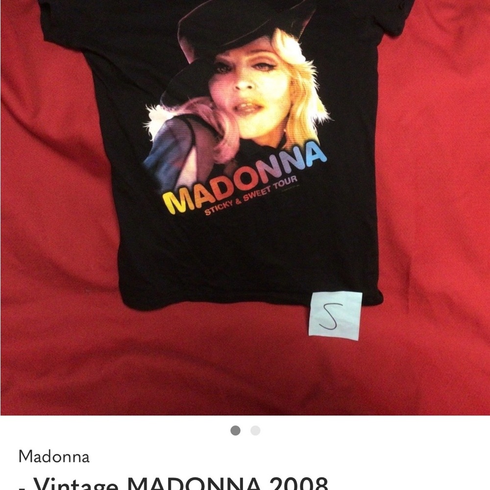 Madonna Black Short-Sleeve Graphic Tour Tee